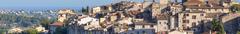 Panoramic view of Vence, Alpes-Maritimes with Mediterranean Sea in the background