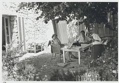 Anne Lecoultre, Sam Atyeo, and Mary Dickson at Ateyo's rose farm in Vence, France