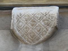 Coat of arms in front of the castle within walls of the Barons of Villeneuve, Vence, Alpes-Maritimes, France