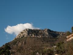 Baou des Blancs mountain from Vence with a cloud in the background