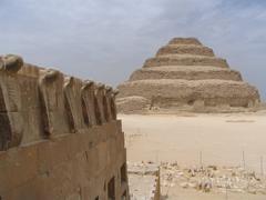 Djoser Pyramid with Cobra frieze