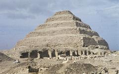 View of the Pyramid of Djoser in Egypt from 1959