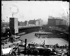 Rush Street Bridge opening day 1920