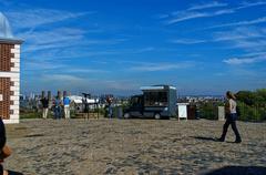 Greenwich Royal Observatory with view towards Millennium Dome