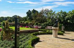 View of the Royal Observatory garden in Greenwich looking southwest