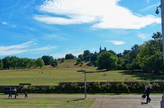 View of Greenwich Park with the Royal Observatory in the background