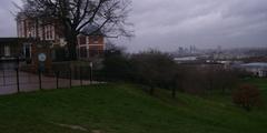 Greenwich Park with a view of the Queen's House and Canary Wharf