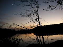 Sunset over South Reservoir in Middlesex Fells Reservation