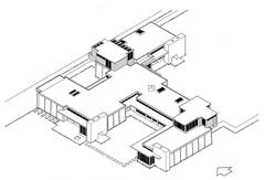 Isometric drawing of the Schindler House