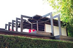 Detail of sleeping area at Schindler-Chase House, West Hollywood