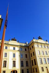 Prague Castle on a summer day with clear blue sky