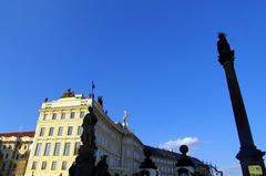 Prague Castle during summer from riverbank