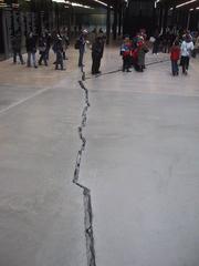 crack in the floor at the Tate Modern