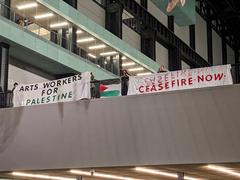 Arts workers stage a sit-in for Palestine at the Tate Modern