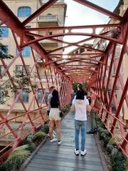 Pont Palanques Vermelles in Girona during Temps de Flors 2022