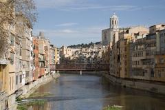 typical view of the Onyar River passing through Girona