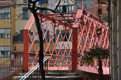 Girona Old Fisheries Pedestrian Bridge Pont de les Peixateries Velles