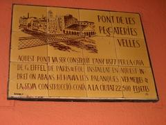 Inscription on the Pont Eiffel in Girona