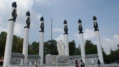 Monument with an eagle, dedicate to those who died protecting the Mexican flag