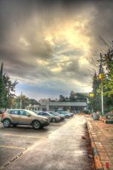 Aidoun heights in Irbid Governorate on a rainy day