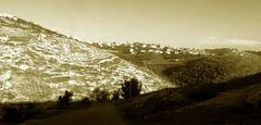 Al Bateen in Johfiyeh Irbid Jordan in sepia tone