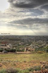 A view of Al-Husn town from Aidoun heights