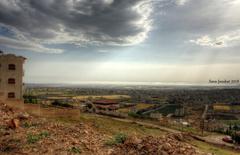 View of Al-Husn town from Aidoun heights in Northern Jordan