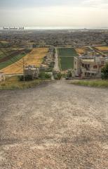 view of Al-Husn town from Aidoun heights in Northern Jordan