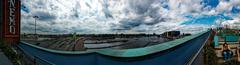 Panoramic view from the NEMO Science Centre roof terrace in Amsterdam