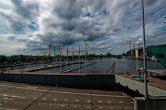 Panoramic view of the NEMO Science Centre in Amsterdam designed by Renzo Piano