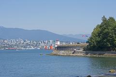 Brockton Point Lighthouse and North Vancouver from Stanley Park