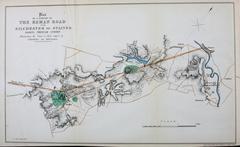 Map of the Roman Road from Silchester to Staines