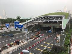 Central Wan Chai Bypass under construction, November 2018