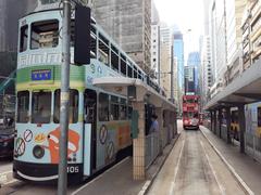 HK Tram 105 touring Hong Kong Island North in July 2020