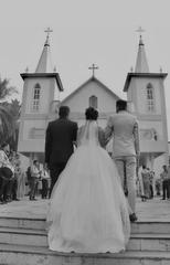 Walking down the aisle - a gesture of support, a symbol of love between siblings