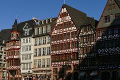 Reconstructed house facades at Römerberg in Frankfurt