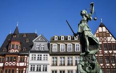 Justice fountain Statue in Römerberg, Frankfurt am Main