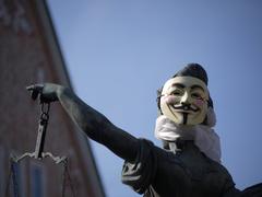 Blockupy protest at Römerberg, Frankfurt