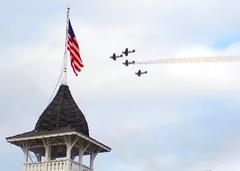 Warbirds flying over Newport