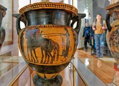 Interior view of the Archaeological Museum of Agrigento showcasing artifacts