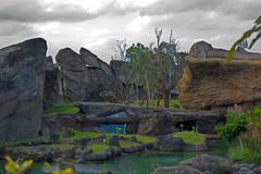 Bioparc Valencia entrance with visitors