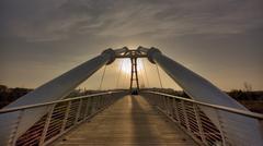 Passerelle piétonne d'entrée au Bioparc Valencia