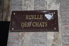 Plaque of Ruelle des Chats in Troyes