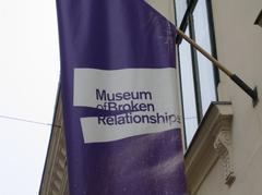 Flag of the Museum of Broken Relationships in Zagreb