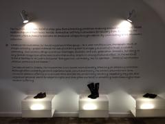 footwear display at the Museum of Broken Relationships