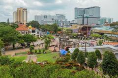 view of Malacca City from former Malacca Fortress