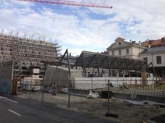 Construction site for the extension of the Ethnography Museum in Geneva