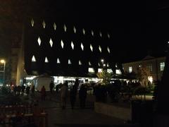 New Museum of Ethnography in Geneva at evening