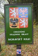 Moravský kras information sign