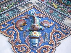 Poh San Teng temple gable relief in Melacca, Malaysia